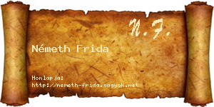 Németh Frida névjegykártya